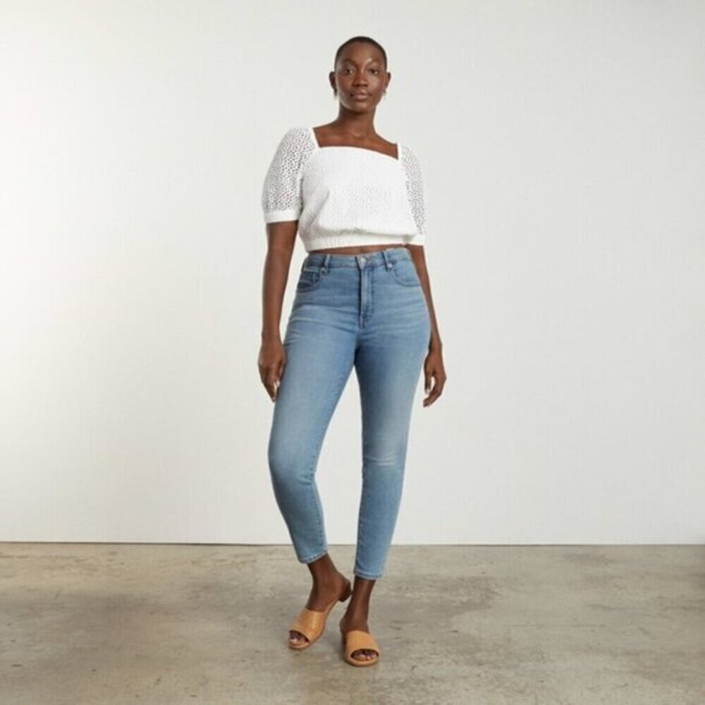 Everlane The Curvy Way-high Skinny Jean Organic Cotton size 35 crop